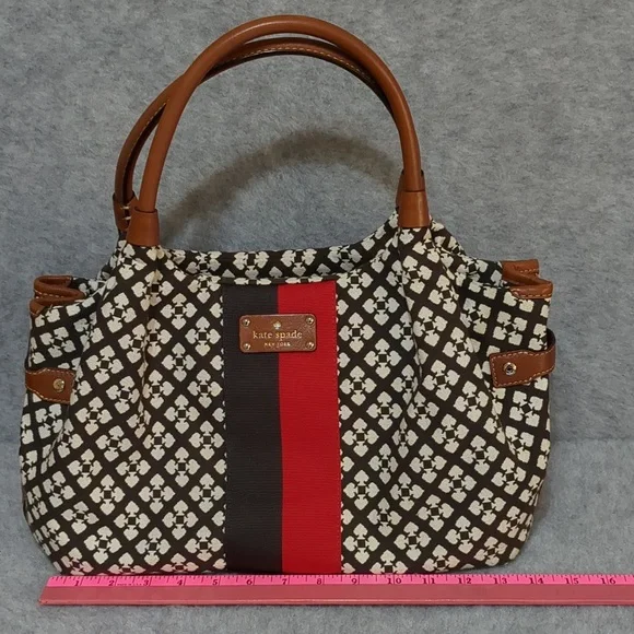 Kate spade tote bag brown/beige/red - Picture 9 of 11